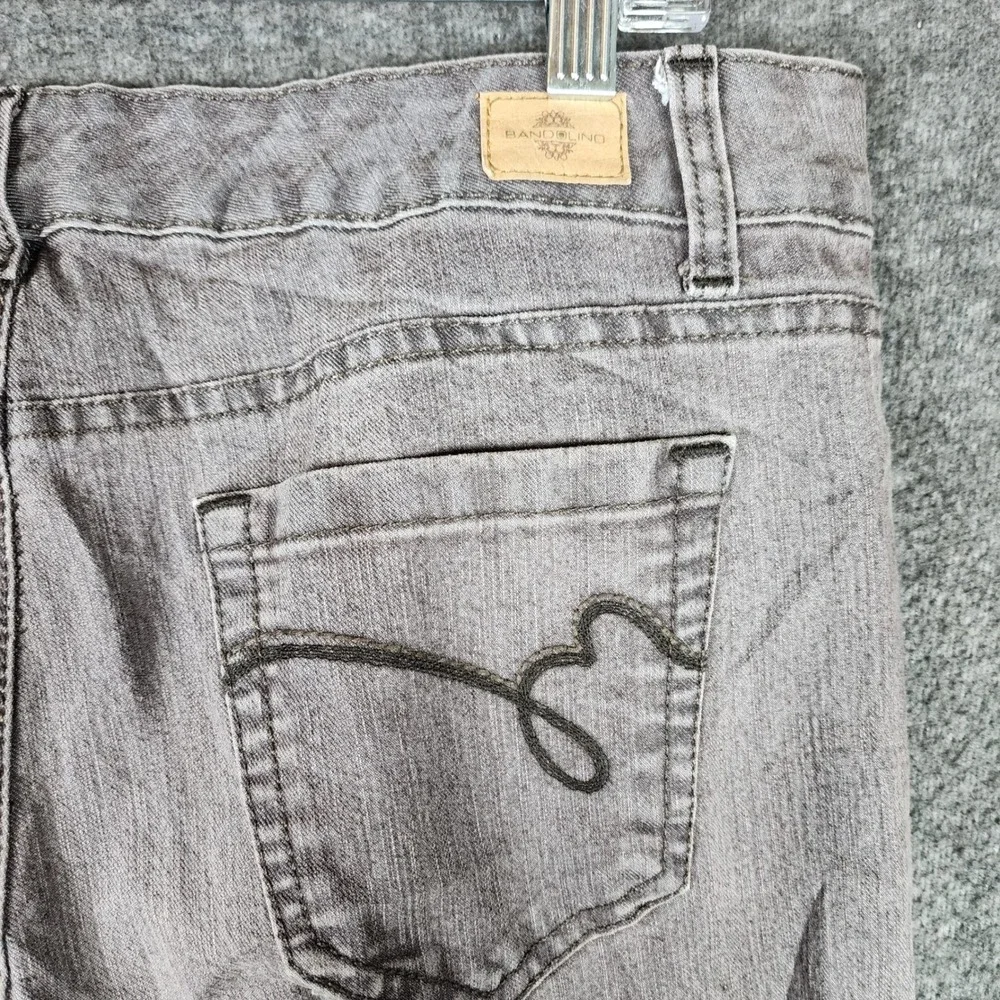 Bandolino Jeans Womens 12 Mandie Gray Straight Leg Denim EUC